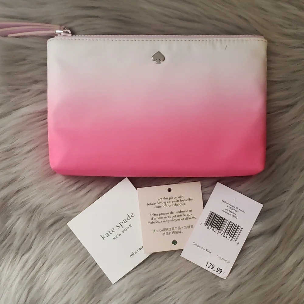 Kate Spade Double Zip Joe Degrade Radiant Pink